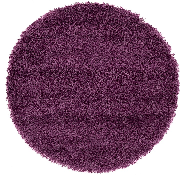3' 3 x 3' 4 Solid Shag Round Rug