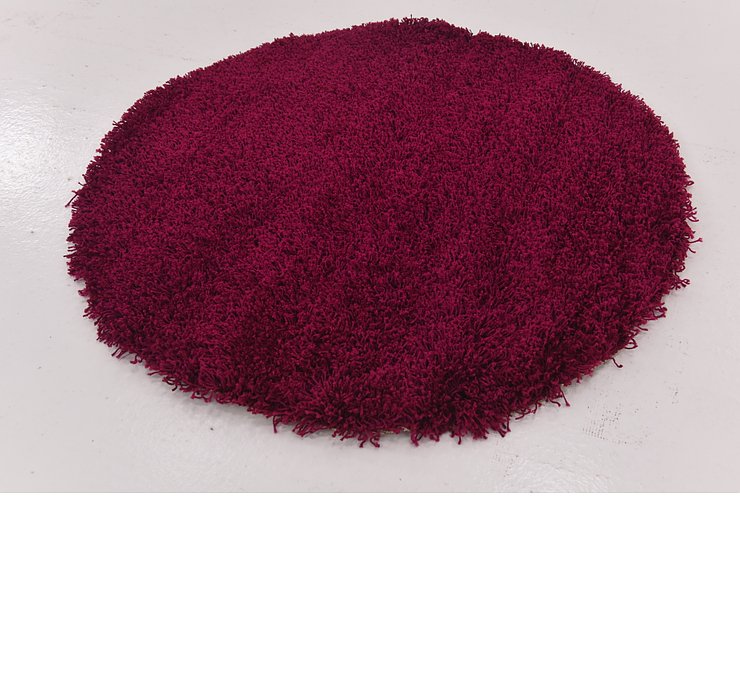 3' 9 x 3' 10 Solid Shag Round Rug