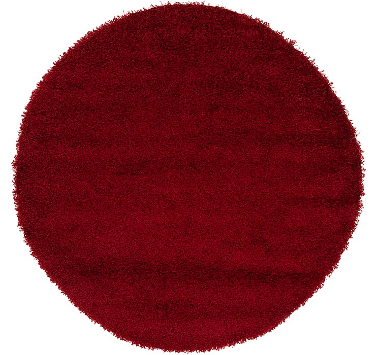 5' 2 x 5' 2 Solid Shag Round Rug