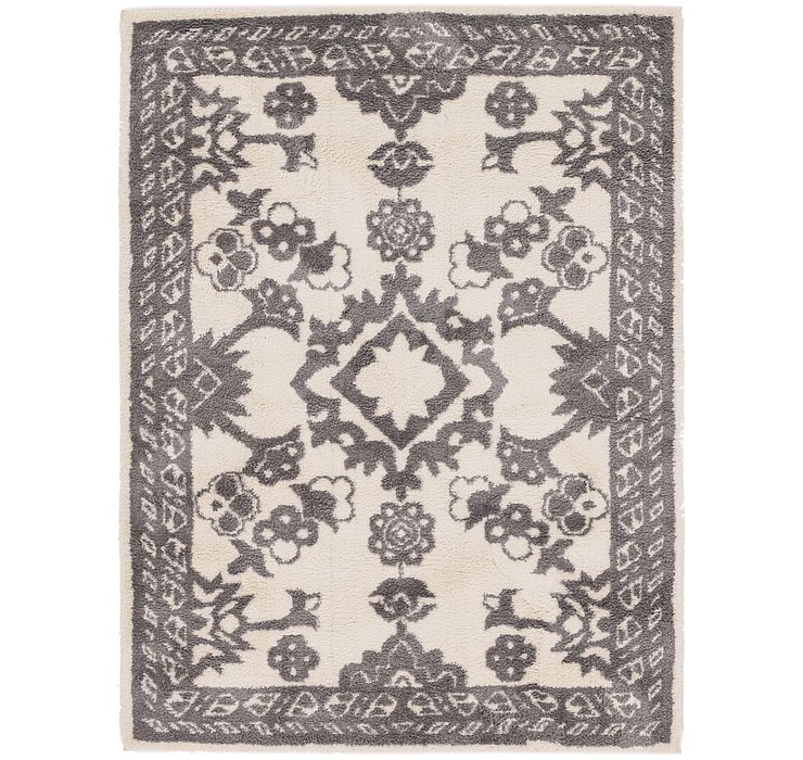 5' 3 x 7' 2 Floral Shag Rug