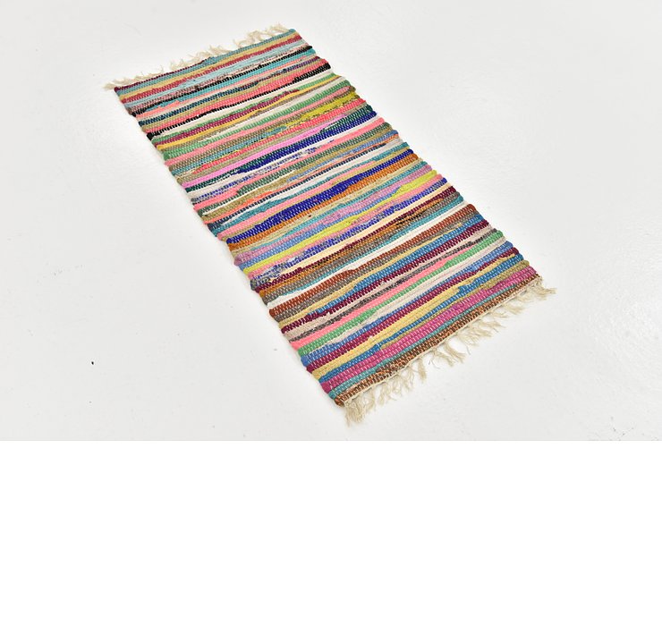 1' 8 x 3' 4 Chindi Cotton Rug