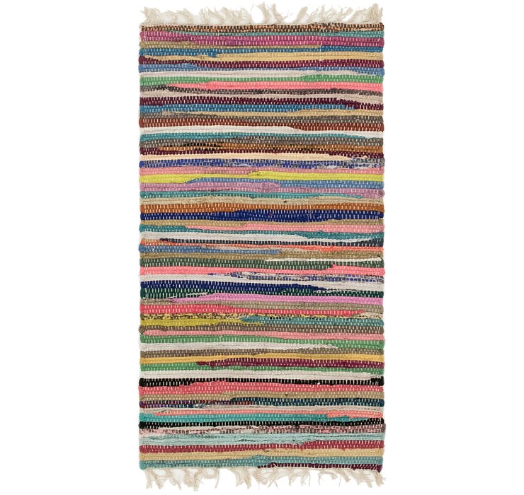 1' 8 x 3' 4 Chindi Cotton Rug