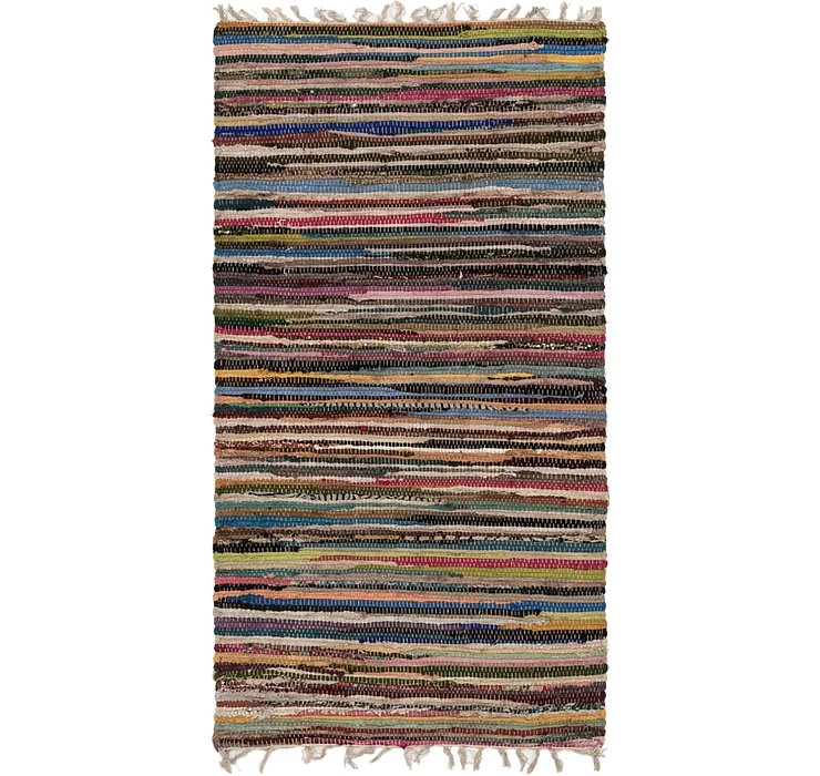 2' 6 x 4' 8 Chindi Cotton Rug