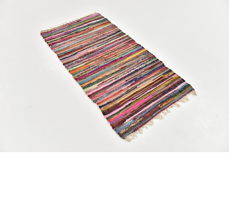 2' 4 x 4' 8 Chindi Cotton Rug