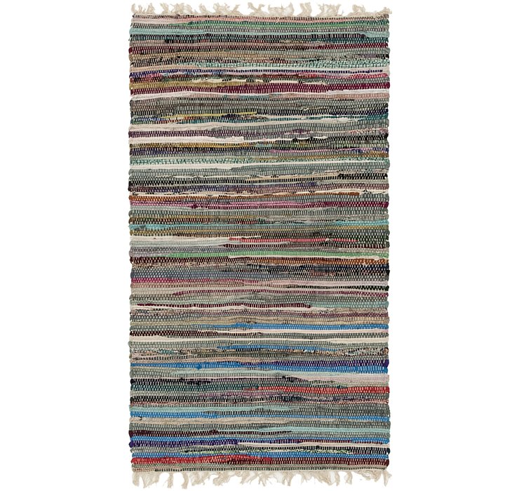 2' 4 x 4' 5 Chindi Cotton Rug