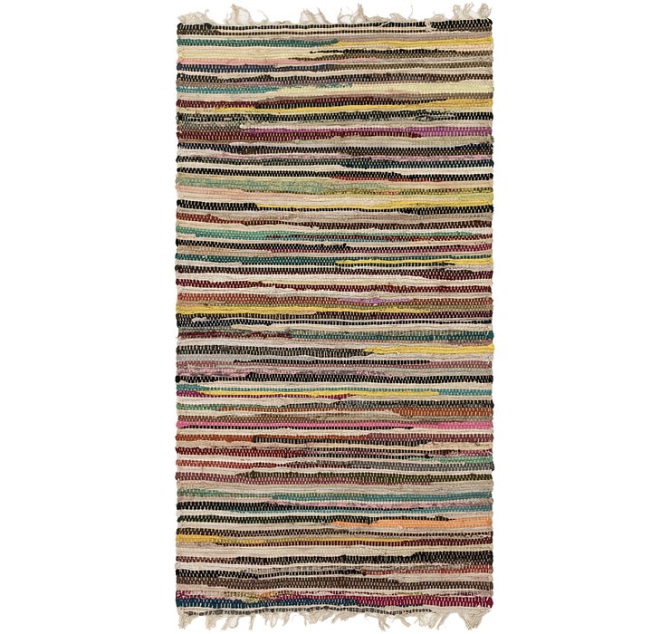 2' 5 x 4' 5 Chindi Cotton Rug