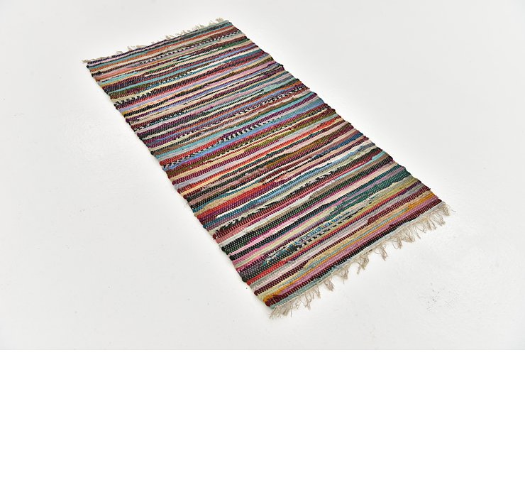 2' 5 x 4' 8 Chindi Cotton Rug
