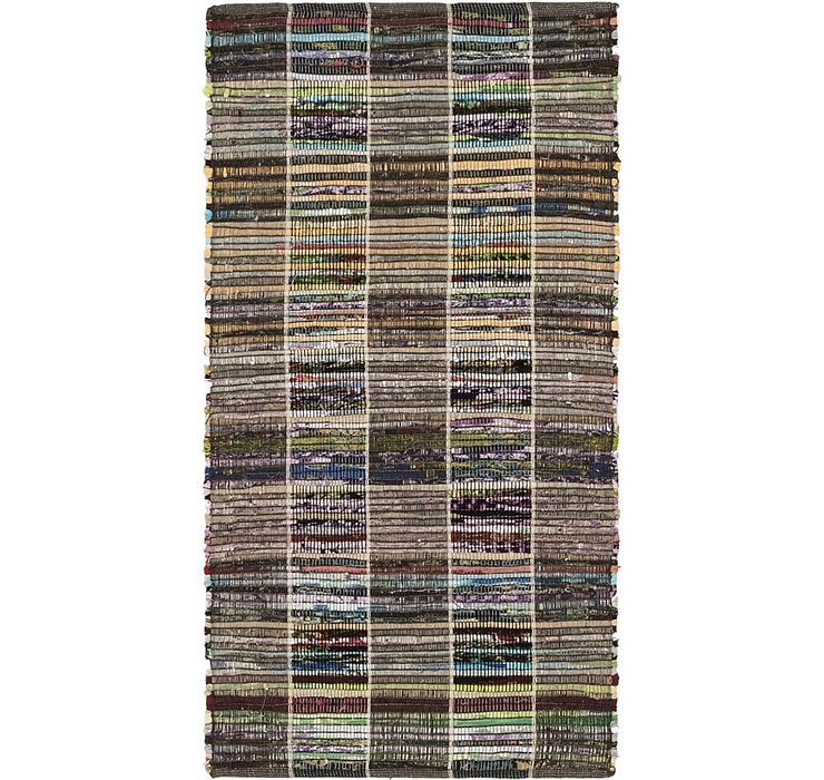 2' 4 x 4' 5 Chindi Cotton Rug