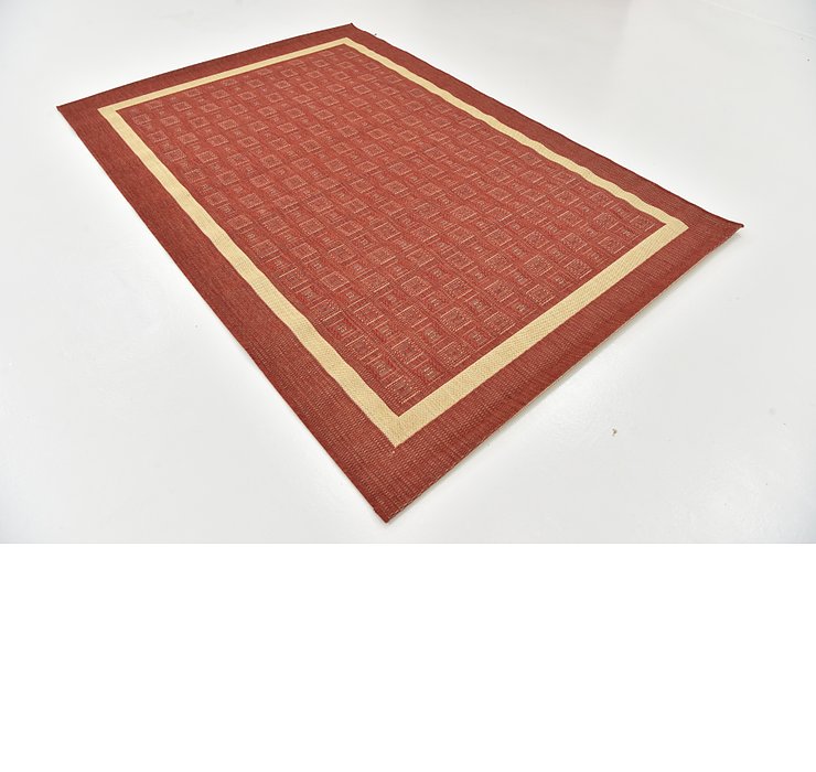 5' 3 x 7' 7 Outdoor Border Rug