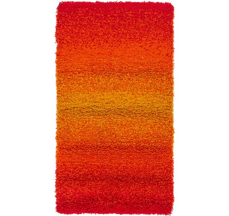 2' 8 x 5' Multi-Tone Shag Rug