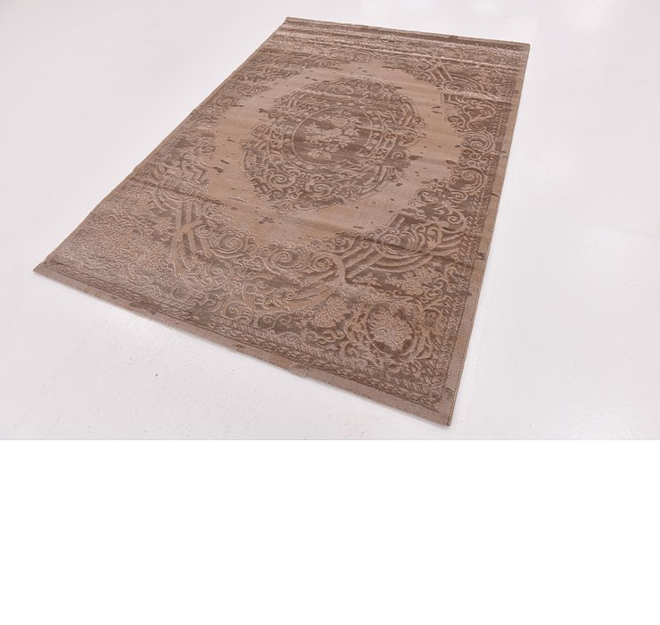 5' 3 x 7' 6 Carved Aubusson Rug