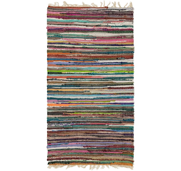 2' 4 x 4' 5 Chindi Cotton Rug