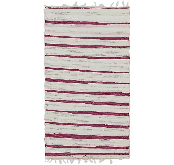 2' 4 x 4' 3 Chindi Cotton Rug