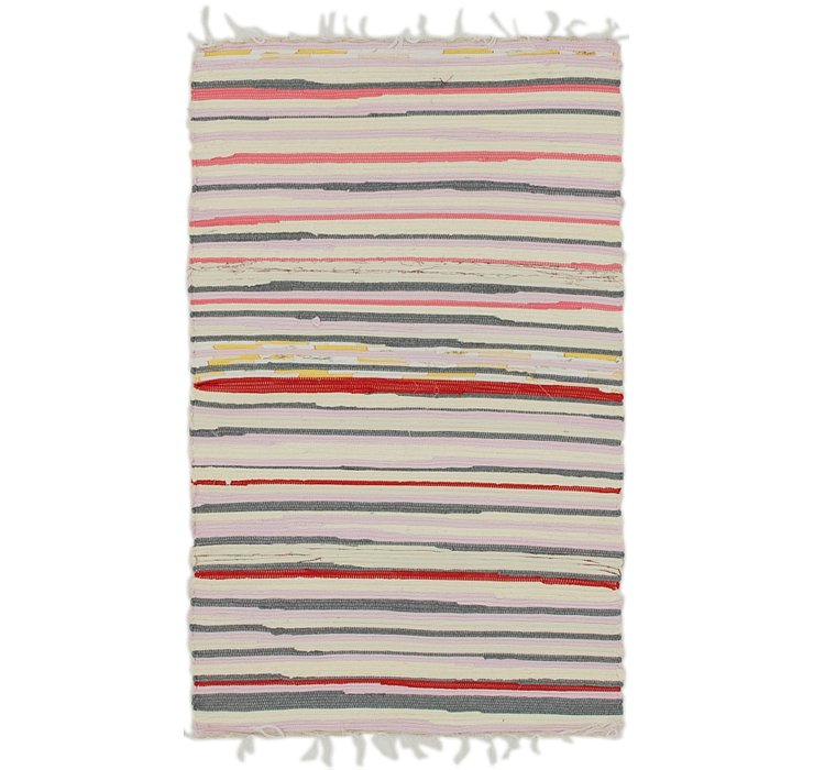 2' 3 x 3' 10 Chindi Cotton Rug