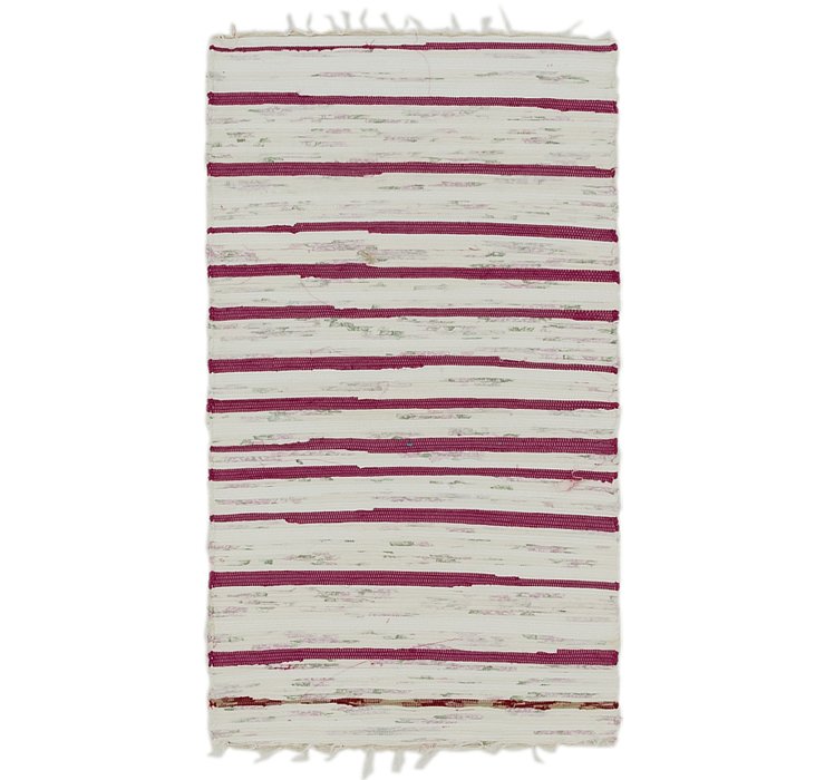 70cm x 132cm Chindi Cotton Rug