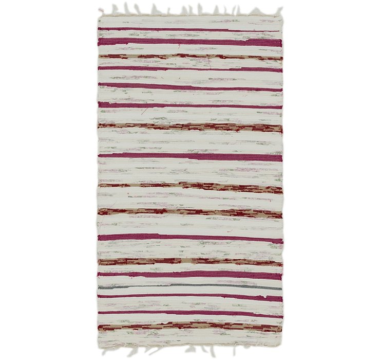 2' 4 x 4' 3 Chindi Cotton Rug