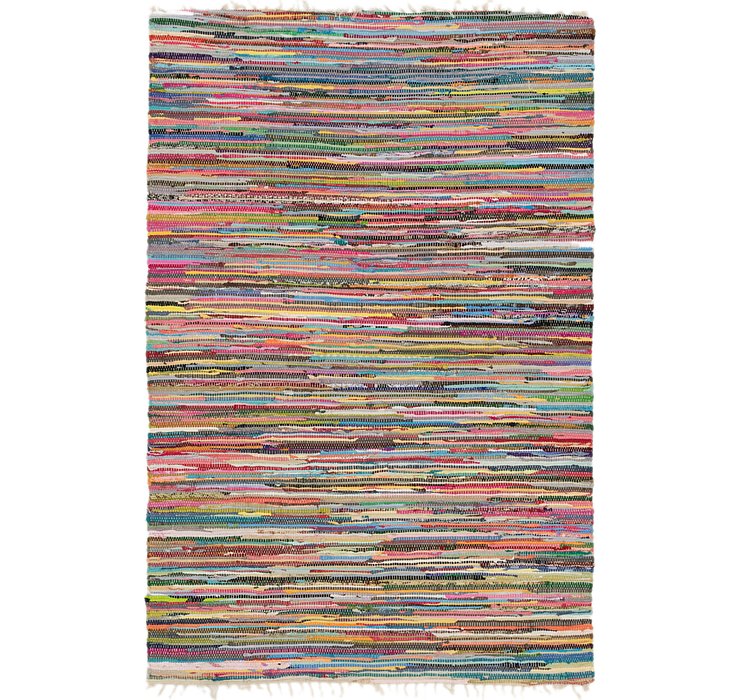 4' 7 x 6' 10 Chindi Cotton Rug