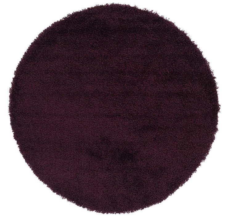 152cm x 152cm Solid Shag Round Rug