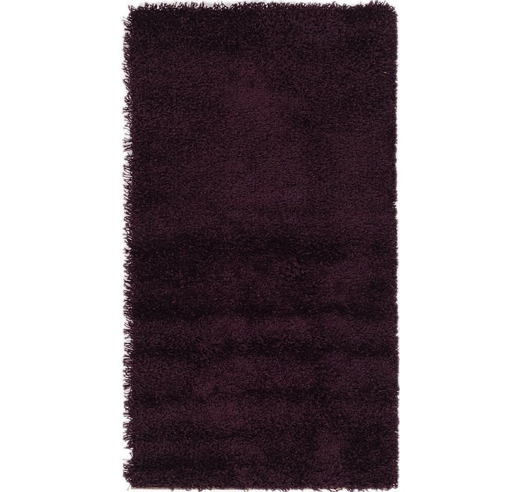 2' 8 x 4' 9 Solid Shag Rug