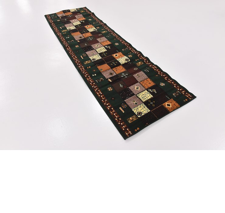 3' x 9' 8 Reproduction Gabbeh Run...