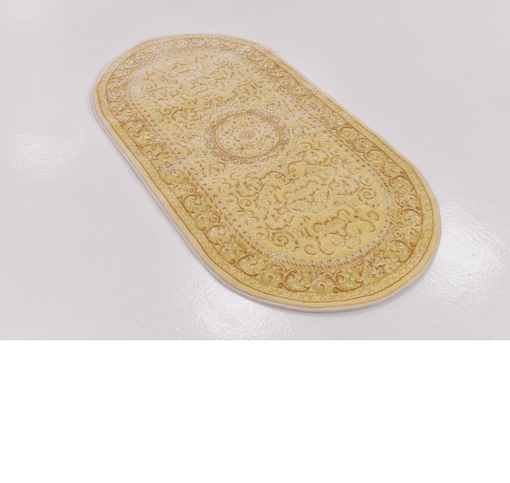 2' 7 x 5' Tabriz Design Oval Rug