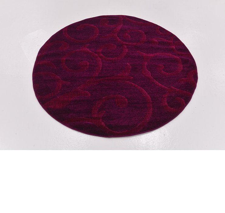 4' x 4' Floral Frieze Round Rug