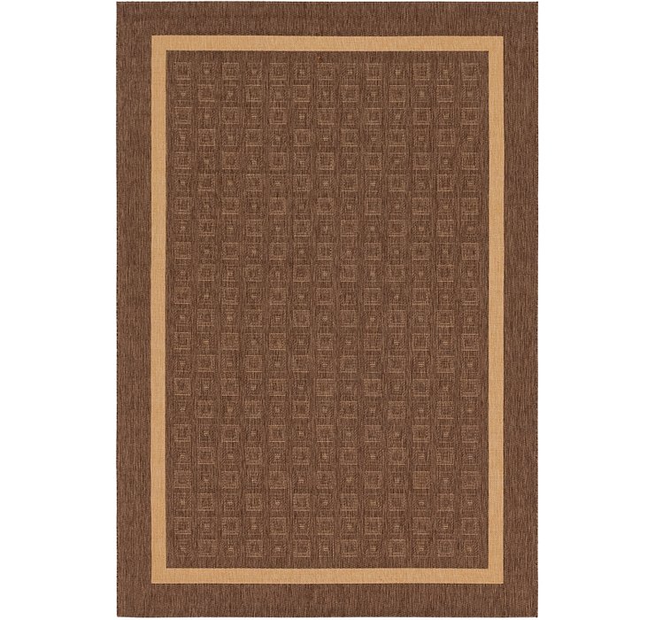 6' 7 x 9' 7 Outdoor Border Rug