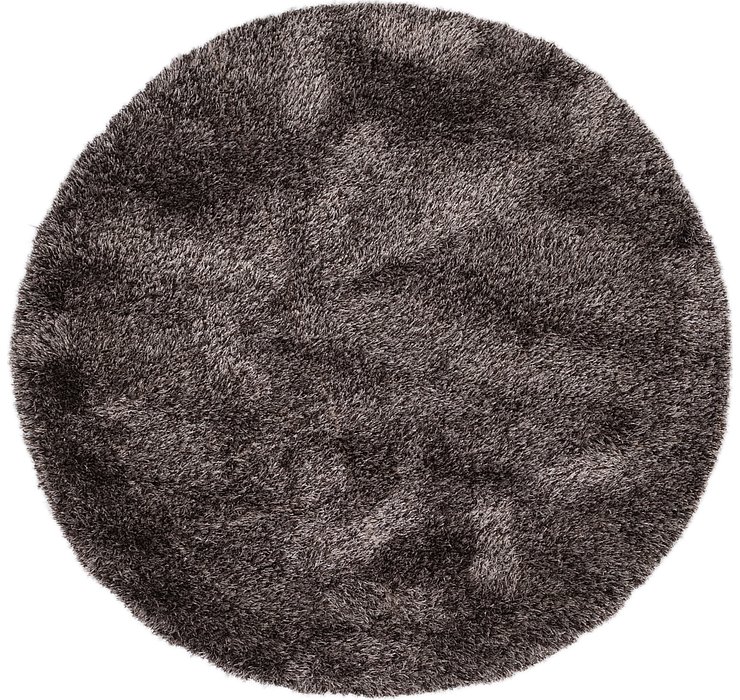 6' x 6' Luxe Solid Shag Round Rug