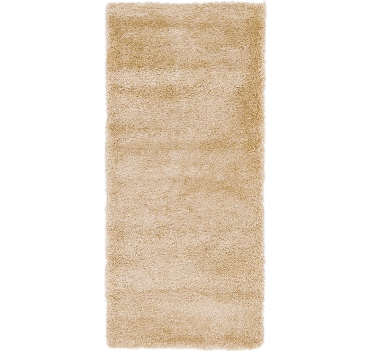2' 9 x 6' Solid Shag Runner Rug
