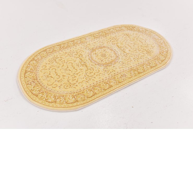 2' 7 x 5' Tabriz Design Oval Rug