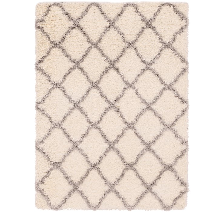 5' 3 x 7' 6 Luxe Trellis Shag Rug