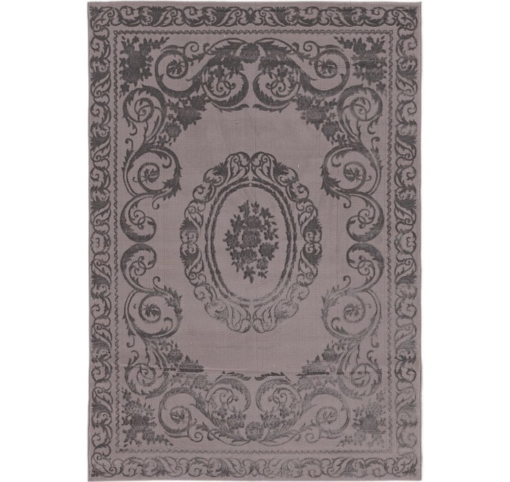 5' 3 x 7' 8 Carved Aubusson Rug