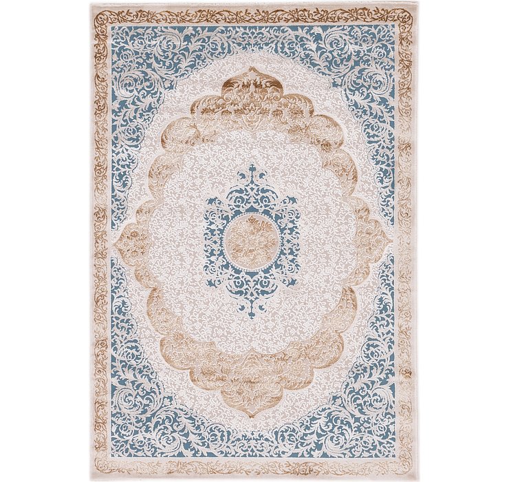 5' 3 x 7' 6 Carved Aubusson Rug