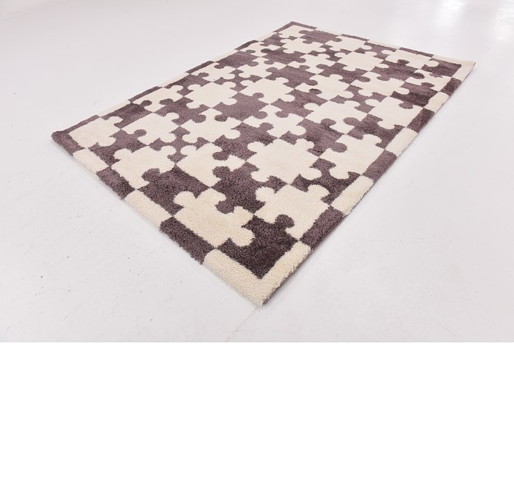 5' 4 x 7' 6 Multi-Tone Shag Rug