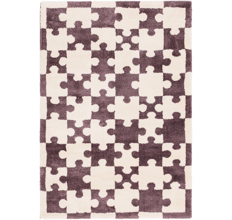 5' 4 x 7' 6 Multi-Tone Shag Rug