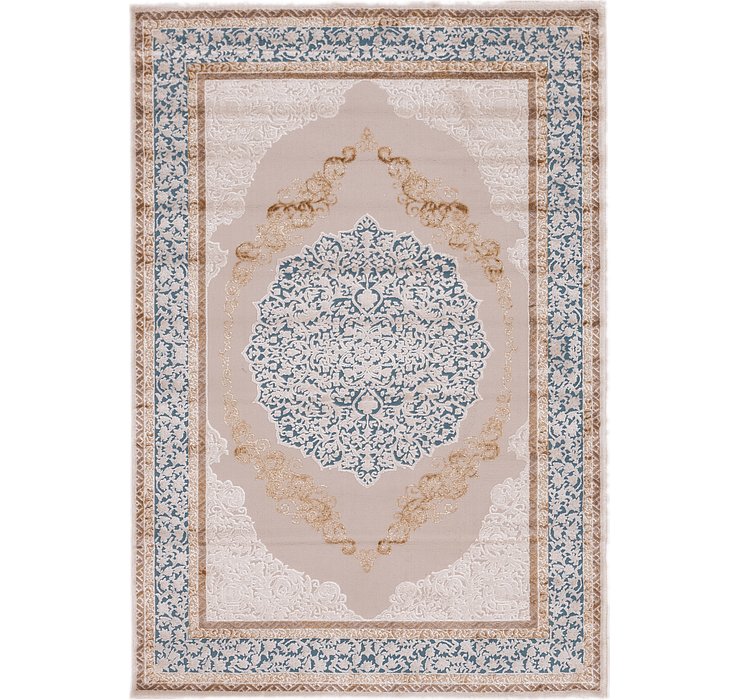 5' 3 x 7' 7 Carved Aubusson Rug
