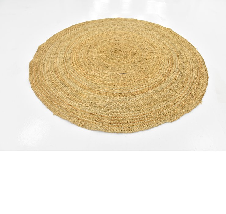 8' x 8' Braided Jute Round Rug