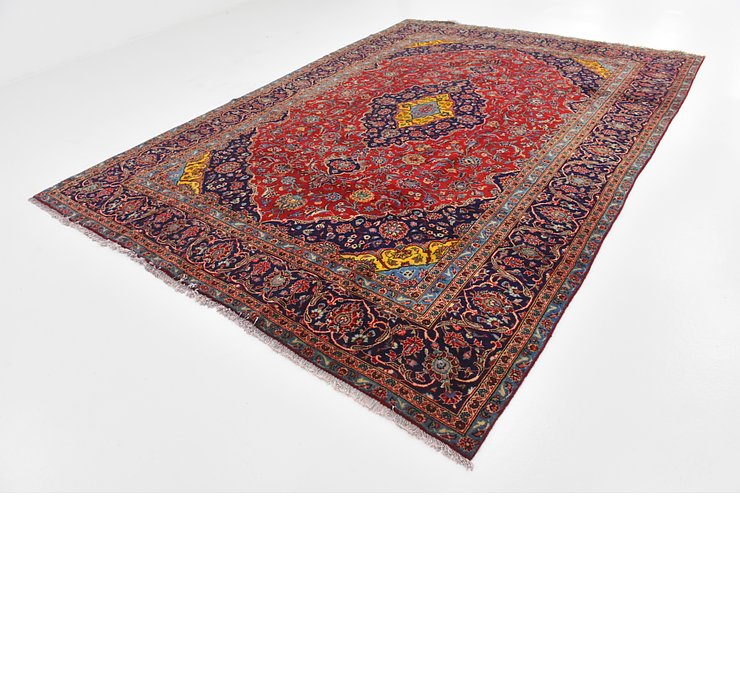 9' x 12' 7 Kashan Persian Rug