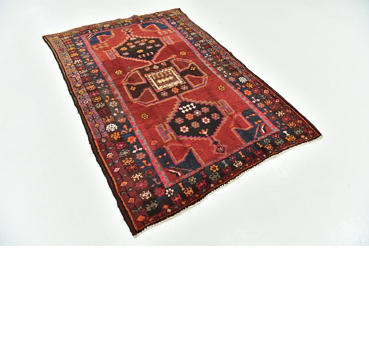 4' 9 x 7' 2 Hamedan Persian Rug