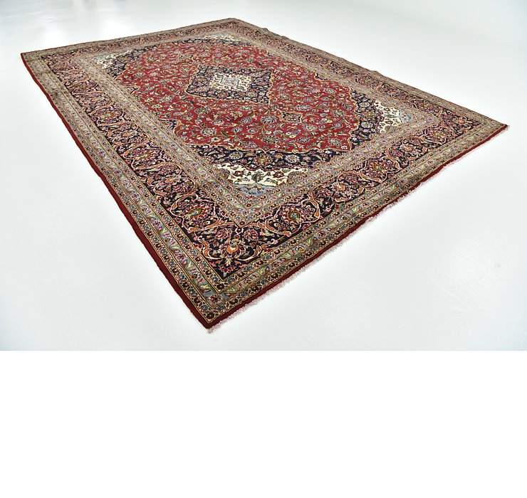 9' 8 x 12' 10 Kashan Persian Rug