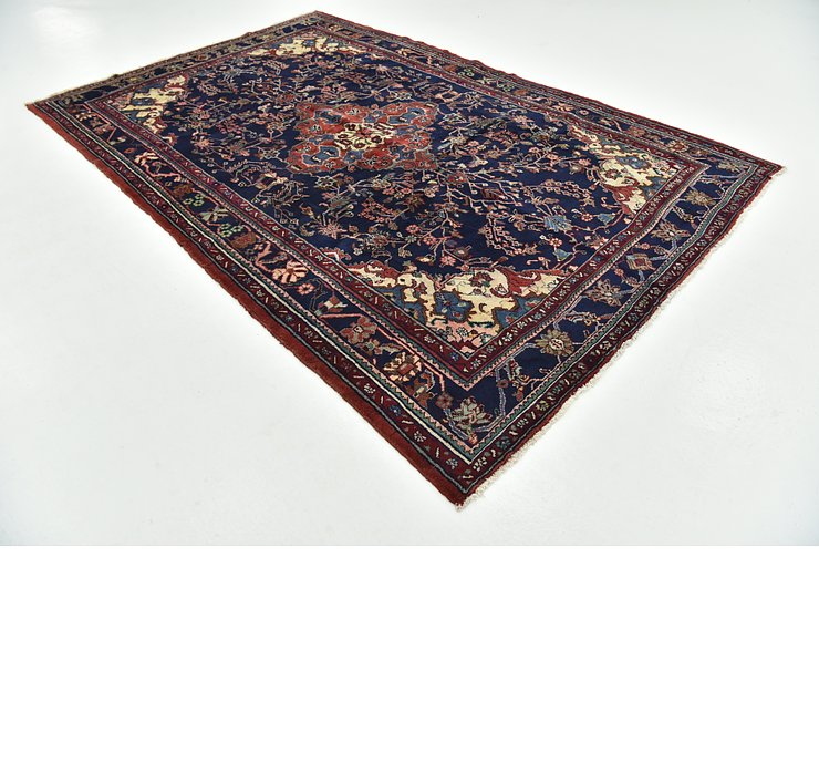 7' x 10' 6 Hamedan Persian Rug