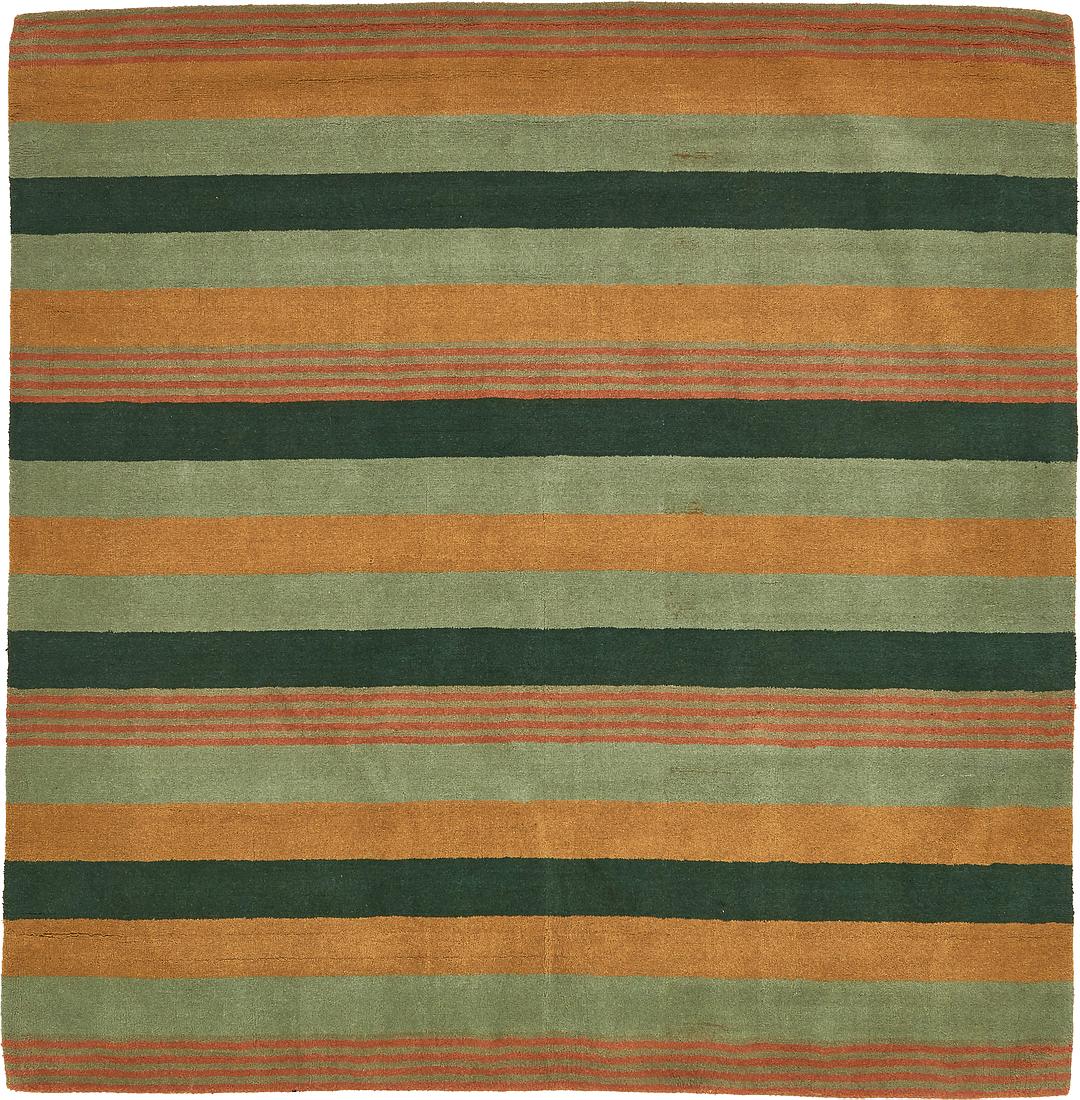 Green 8' x 8' 2 Reproduction Gabbeh Square Rug iRugs UK