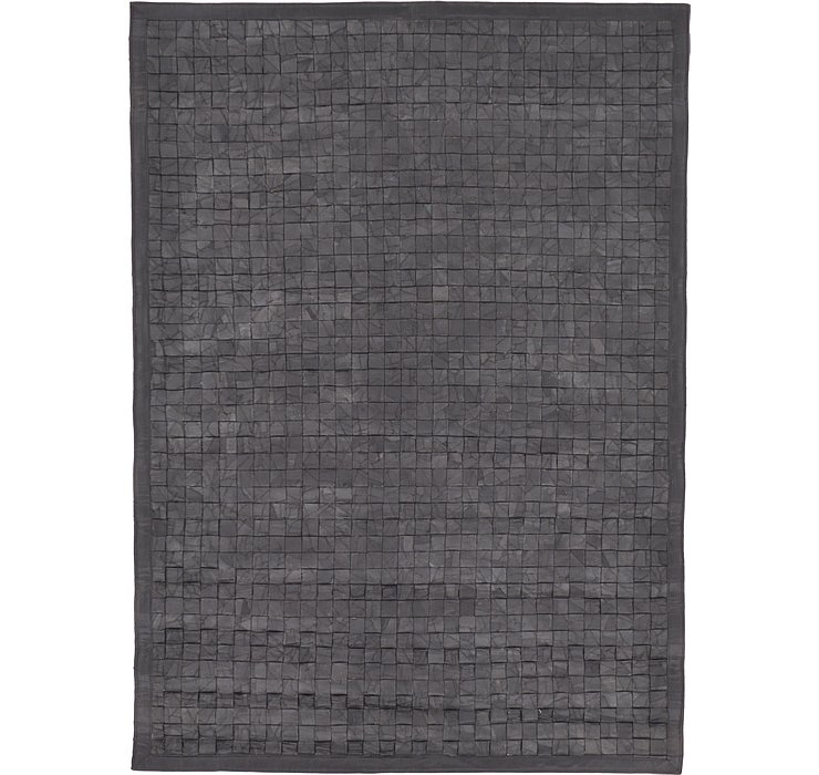5' 7 x 7' 9 Leather Patchwork Rug