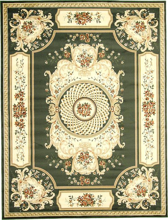 Green 9' 10 x 13' Classic Aubusson Rug Area Rugs eSaleRugs