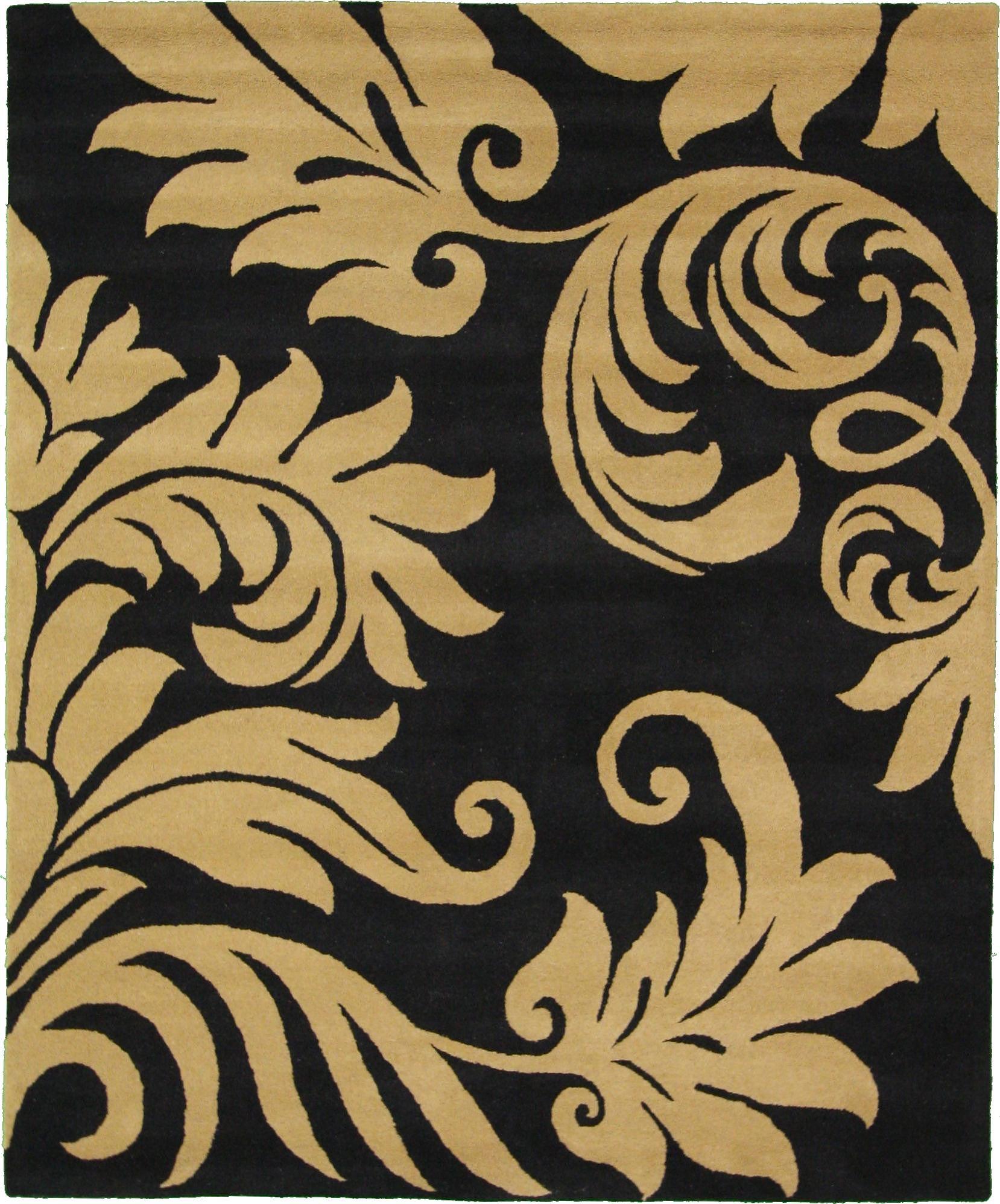 Black 8' 3 x 9' 11 Floral Agra Rug eSaleRugs