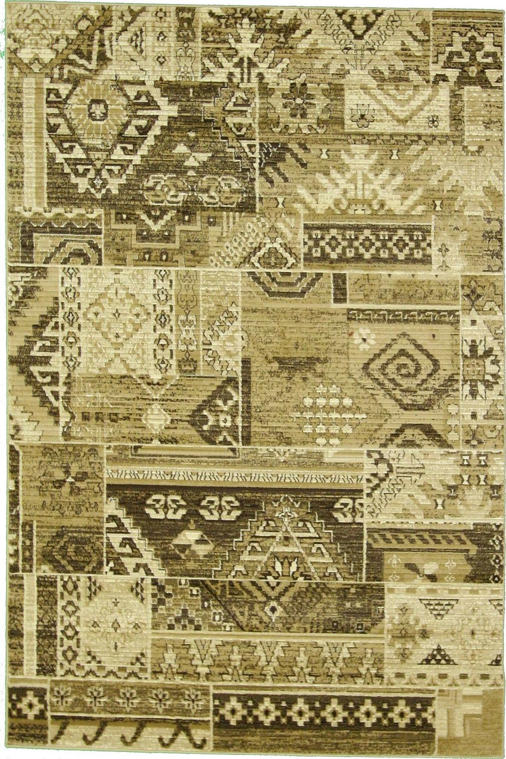 Brown 6' 7 x 9' 10 Cut & Loop Rug Area Rugs eSaleRugs