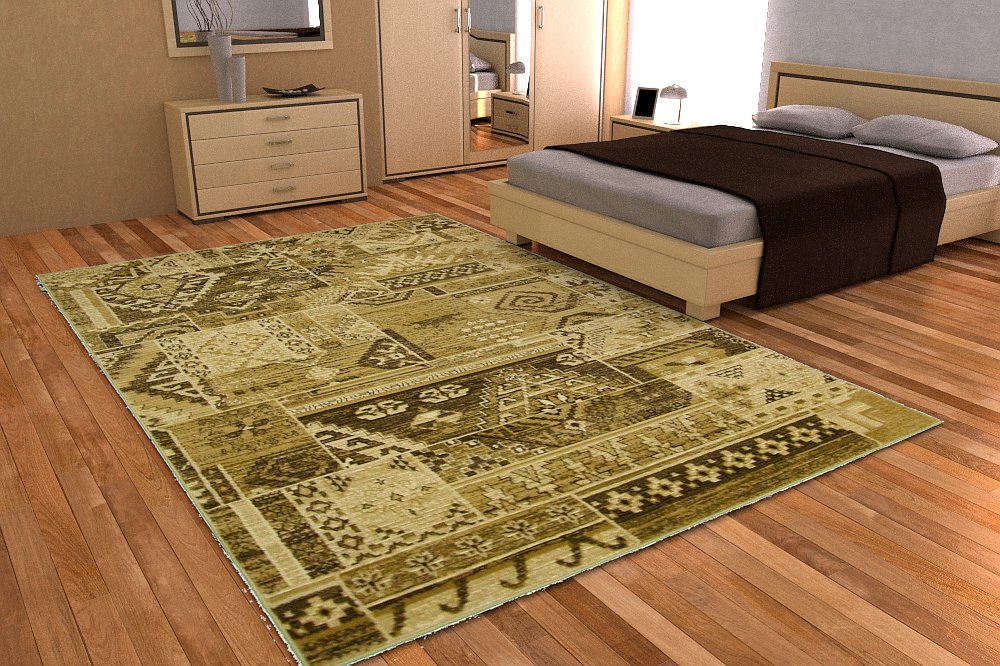 Brown 6' 7 x 9' 10 Cut & Loop Rug Area Rugs eSaleRugs