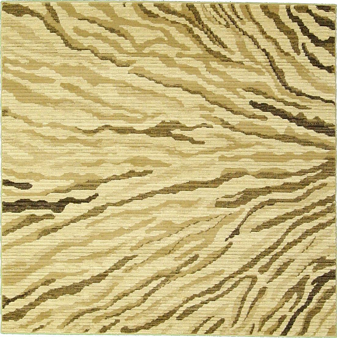 Cream 6' 7 x 6' 7 Cut & Loop Square Rug eSaleRugs