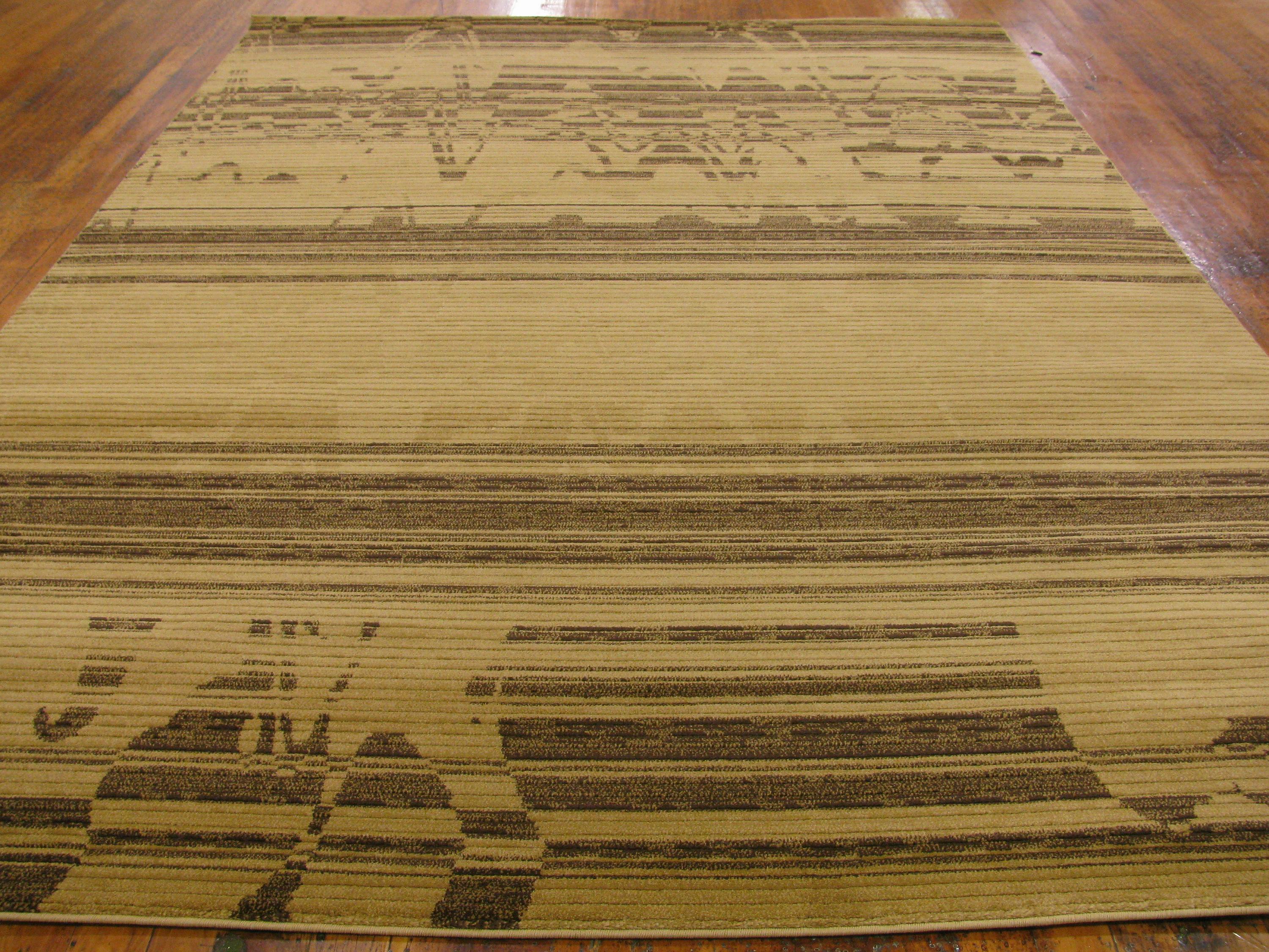 Cream 8' 2 x 11' 6 Cut & Loop Rug iRugs UK