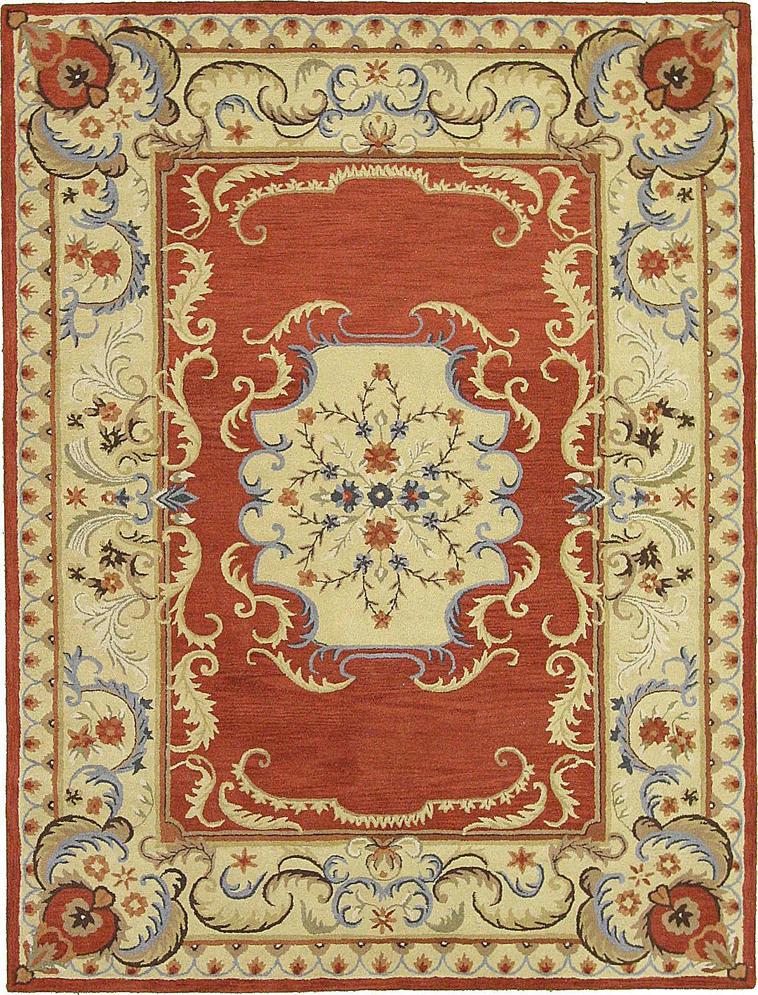 Red 9' 10 x 13' 1 Classic Aubusson Rug Area Rugs eSaleRugs